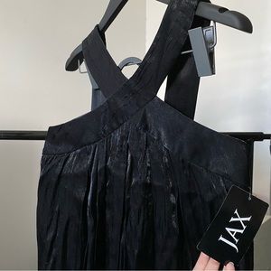 JAX black star-weave puff dress